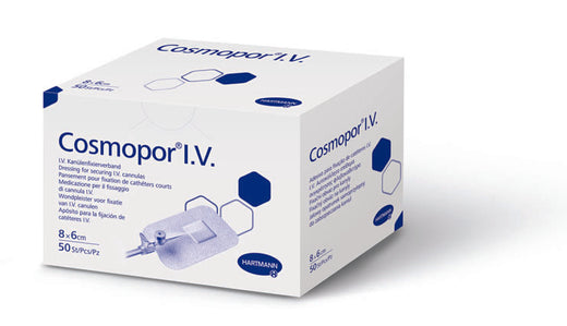 Cosmopor i.V. Kanülenfixierplfaster, 8x6cm, Mengeneinheit 50 Stück