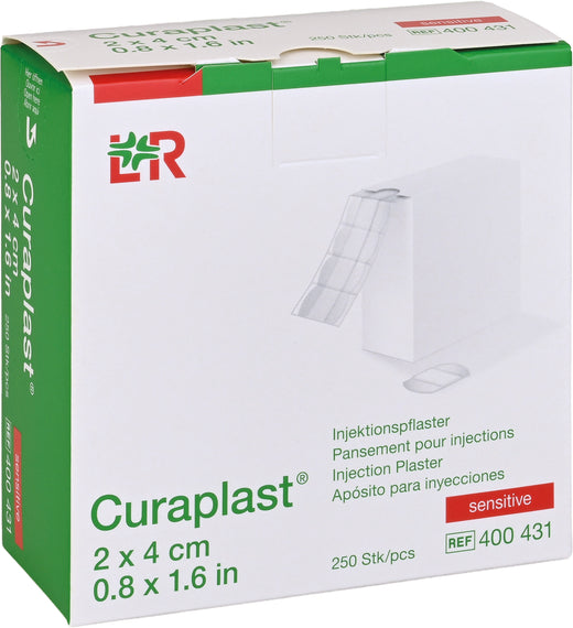 Curaplast sensitive Injektionspflaster 2x4cm auf Rolle, Mengeneinheit: 250 Stück