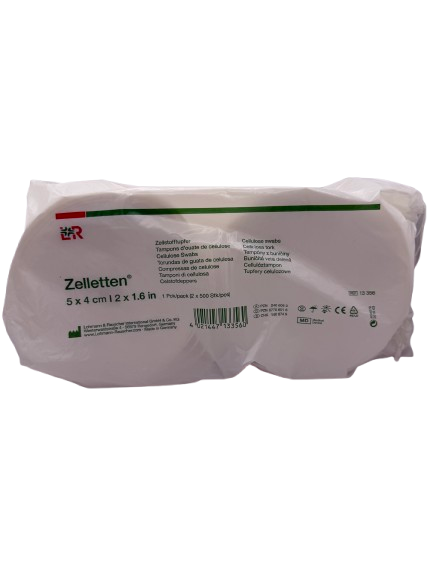 Zelletten Zellstofftupfer, 4 x 5cm Mengeneinheit: 2 Rollen à 500 Tupfer