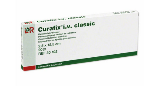 Curafix i.v. classic Kanülenfixierpflaster, 2,5x12,5cm Mengeneinheit: 20 Stück