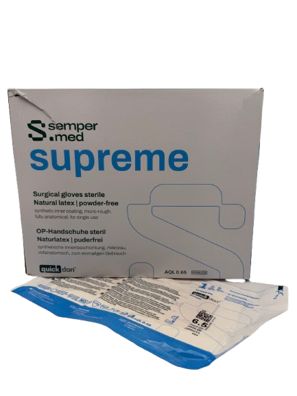 Supreme OP-Handschuh Natur-latex pf, weiß 50 Paar