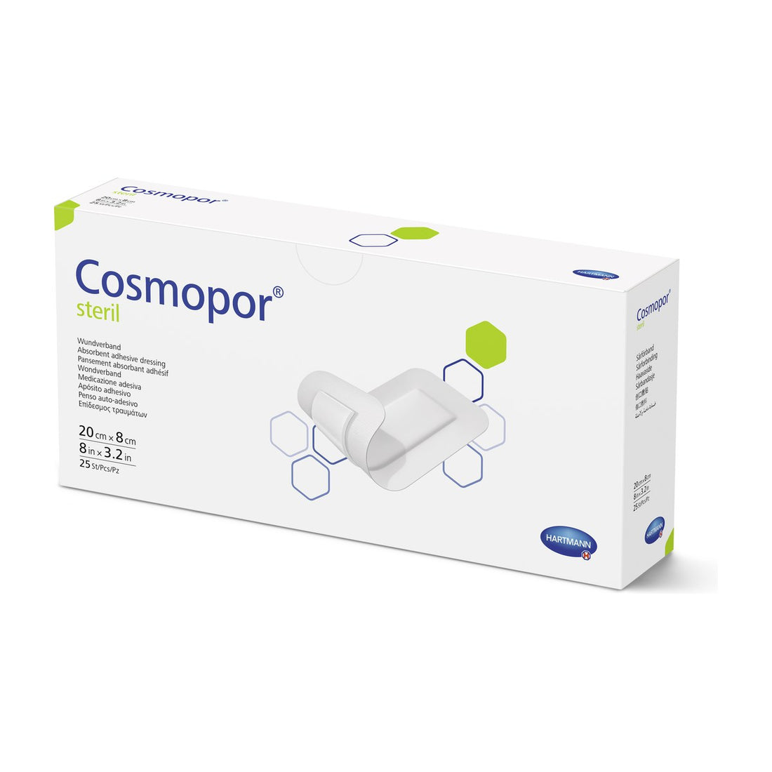 Cosmopor steril Wundverband 20 × 8 cm, Faltschachtel mit 25 Stück