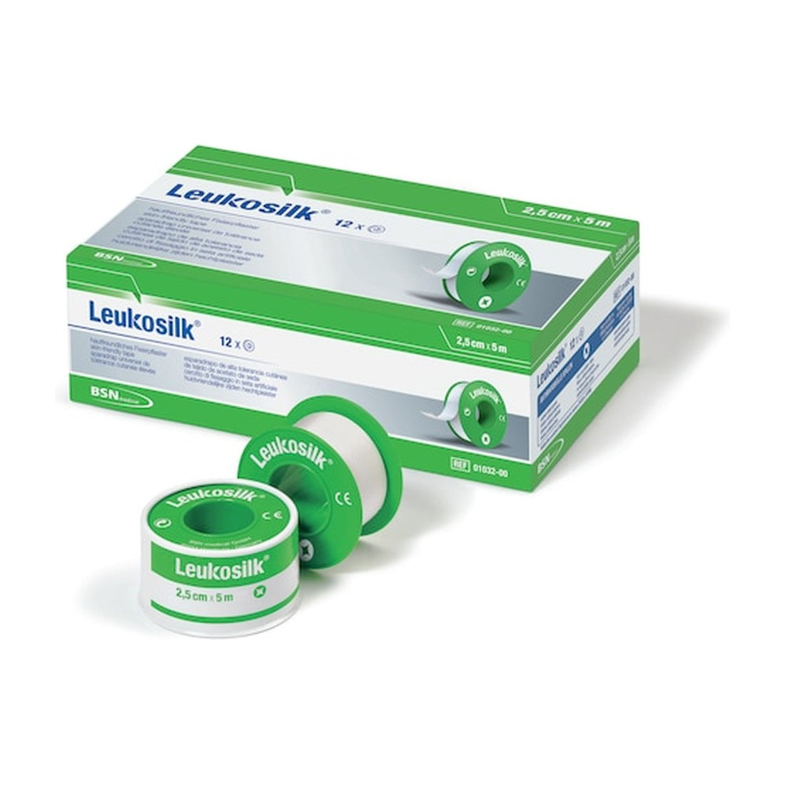 Leukosilk Fixierpflaster, Karton mit Einzelrolle