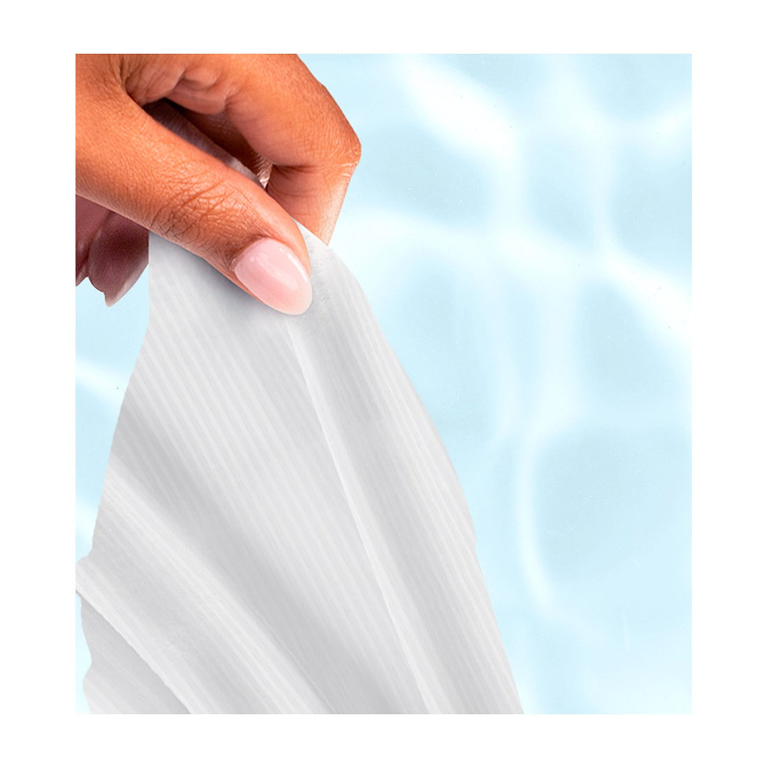 Pampers Feuchttuch in Nahaufnahme, weiche Textur