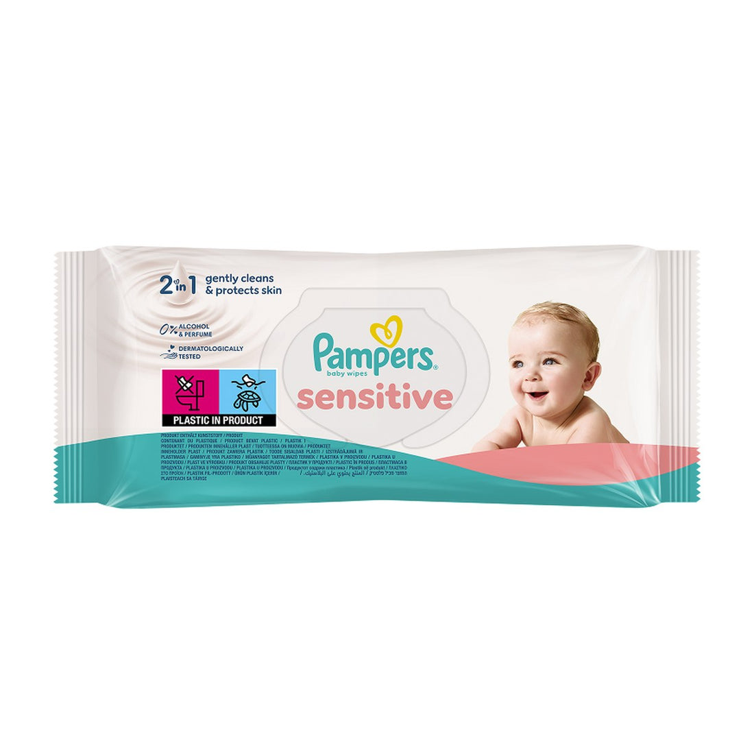 Pampers Sensitive Feuchttücher, Packung mit 52 Tüchern